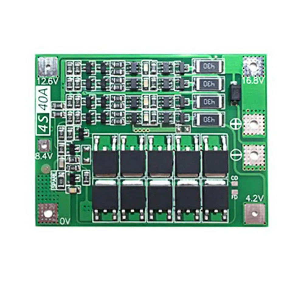 Защитная плата BMS 3S/4S 40A 12 В для литий ионной литиевой батареи 18650 блоки PCB