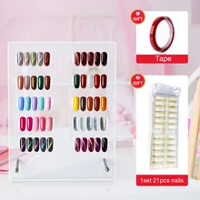 Dmoley лак для ногтей дисплей пластины 50 цветов акрил с магнитом цветная карта схема окраски маникюр Дизайн ногтей дисплей инструменты