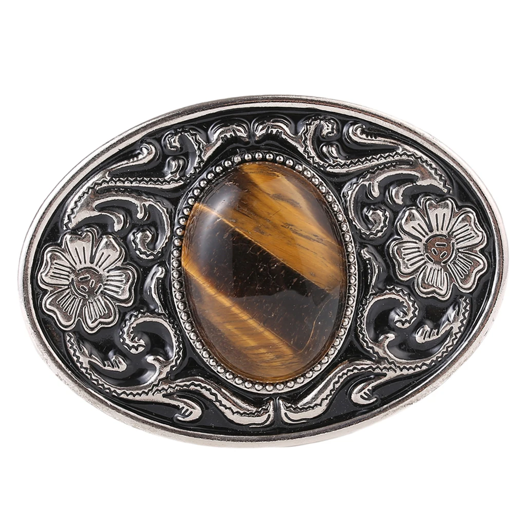 Turquoise Belt Buckle American Western Cowboy Replacement Belt Buckle for Men 9x7cm Cowgirl Belt Accessories