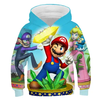 

2020 3D Cartoon Mario Sonic boy clothes Super Mario hoodies for teen girl kids Sweatshirts Autumn Casual pullover Streetwear