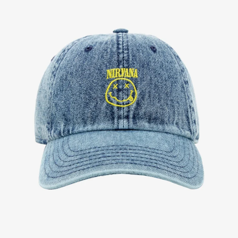 

NIRVANA DENIM Snapback Cap Cotton Baseball Cap For Men Women Adjustable Hip Hop Dad Hat Bone Garros Casquette Dropshipping