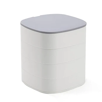 

Rotating jewelry box desktop small multi-functional jewelry storage boxes multi-layer portable jewelry storage boxes