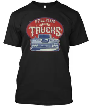 

1961 Chevy Custom Apache Truck Still Plays With Trucks 61 Chevy Truck Mens Tee