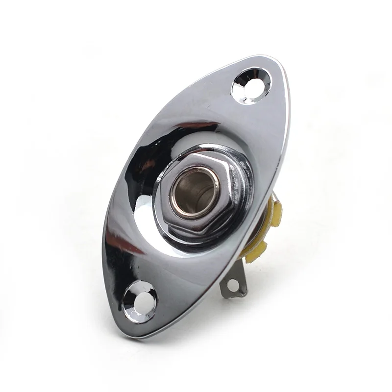 Musiclily Rechthoek Loaded Jack Plate Gitaar Jack Plaat voor Les Paul Tele Elektrische Gitaar, Zwart