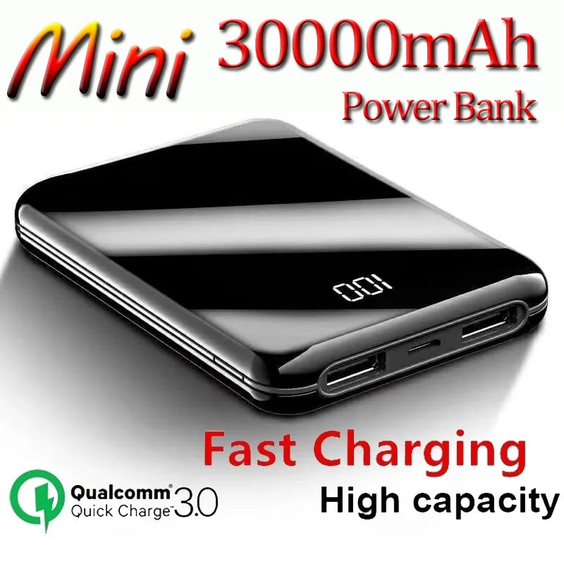 30000mAh Mini Fast Charging Power Bank with External Battery for Xiaomi lPhone 30000 mAh portable charger | Мобильные телефоны и