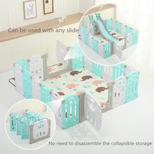 Домашняя игровая площадка, детская игровая площадка, складной детский коврик для ползания, Защитное ограждение для малышей