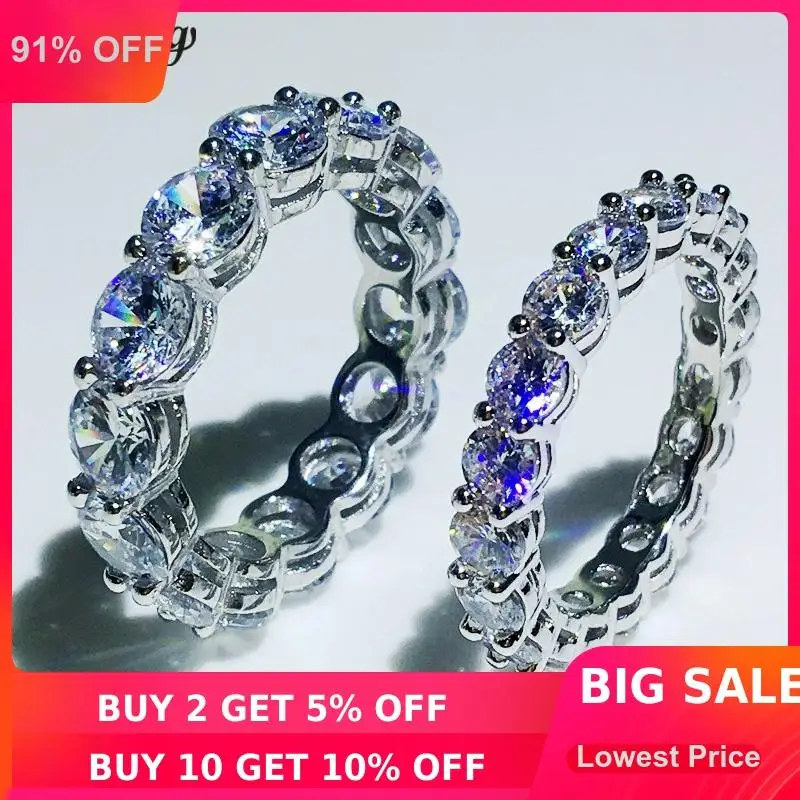 Кольцо обручальное с фианитом 4/6 мм 5 А|Кольца| |