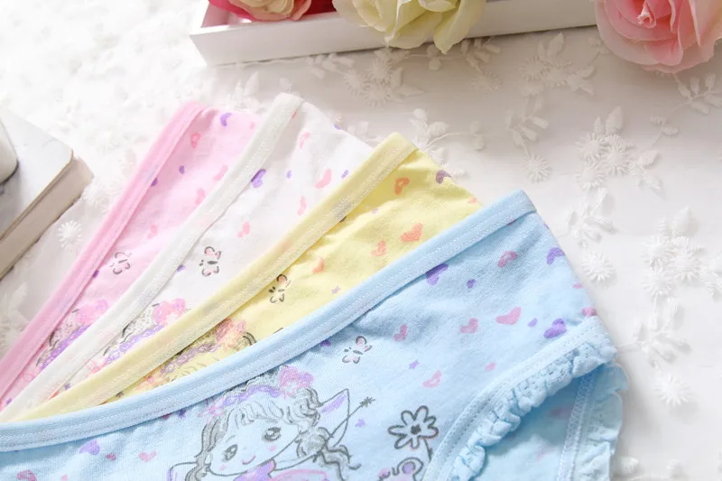 4pcs/lot fashion kids panties girls' baby underwear lovely child panties female clothing children cartoon Underwear briefs Girl