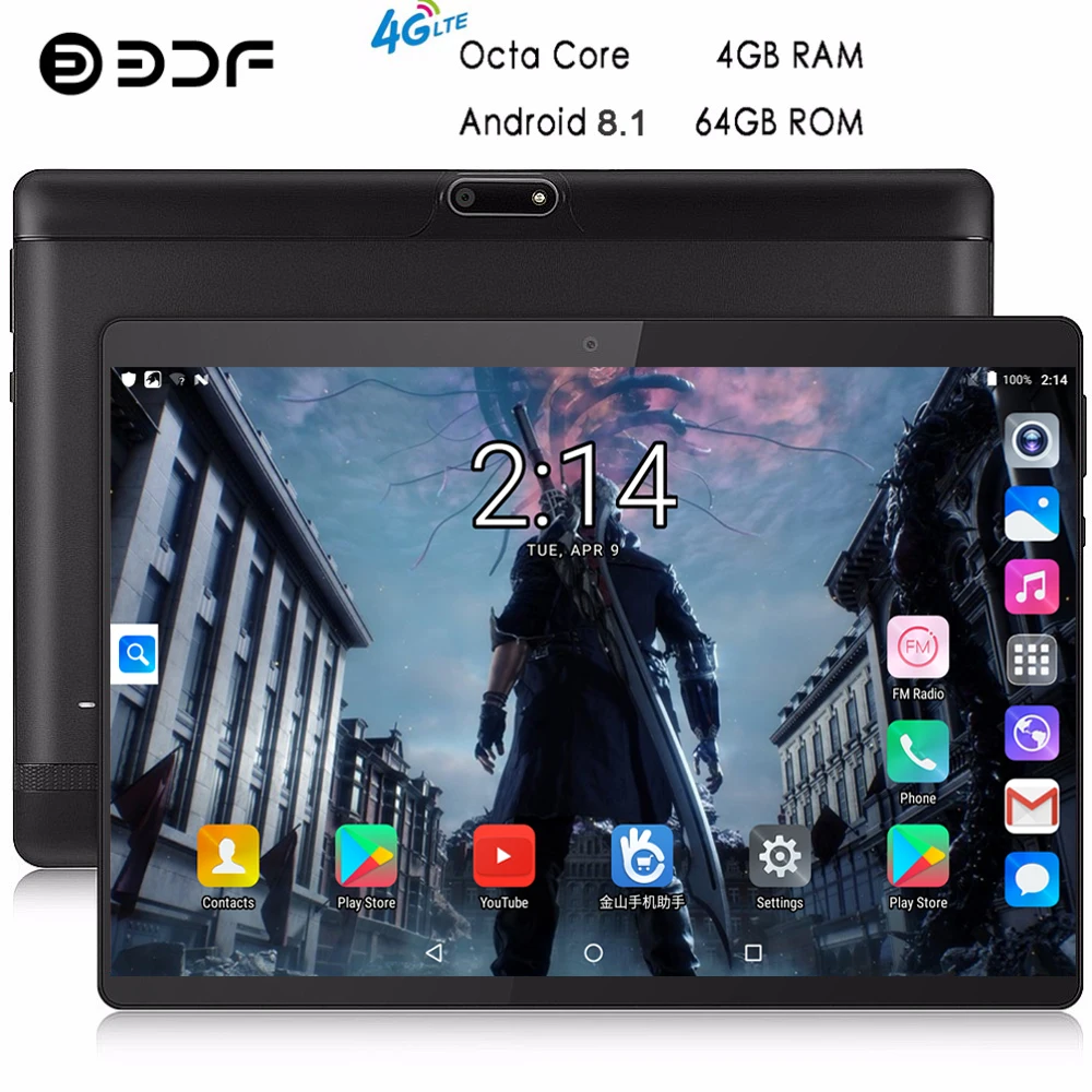 BDF 2019, новый планшет, 10 дюймов, 3G/4G, LTE, телефонный звонок, планшетный ПК, четыре ядра, 4 Гб ram, 64 ГБ rom, Tab 1280*800, ips 10,1, планшеты, Android 8,1