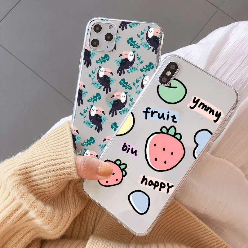 Мягкий чехол с изображением фруктов для iPhone 11 Pro Max iPone 7 8 Plus SE 2020 XR XS X | Мобильные
