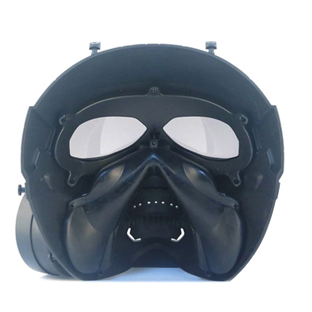Airsoft Paintball Masks Biochemical Machinery Single Fan PC Lens Protective Mask Tactical BB Gun Shooting Hunting Accessories