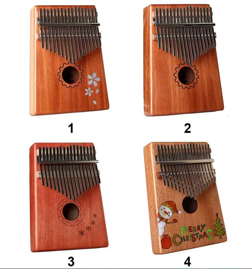 Акустическая гитара Little Thumb, устойчивая к ржавчине, гитара ra Kalimba, 17 ключей, бас-гитара, деревянные африканские мелодии, аксессуары для гитары - Цвет: 1