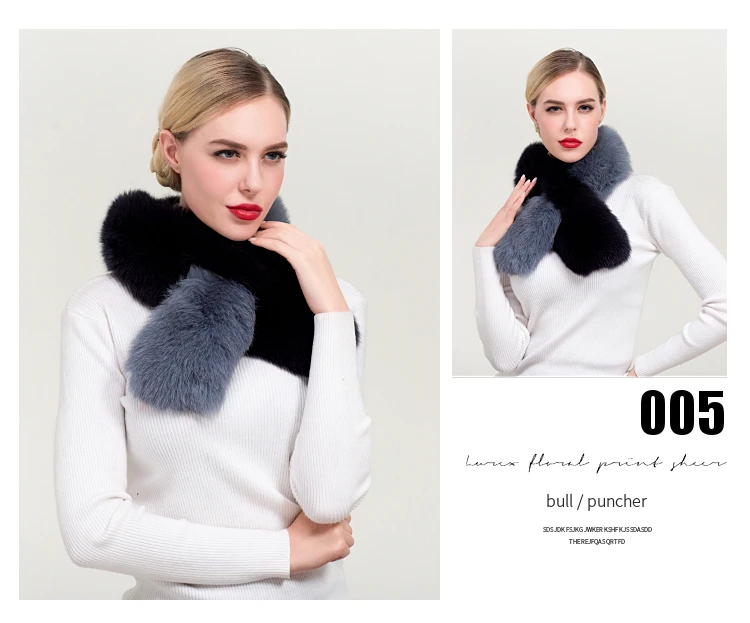ZDFURS* хит модных продаж натуральным лисьим мехом шарфы Зимние женские плюшевые ярких цветов из натуральной шарфы из лисьего меха scaves