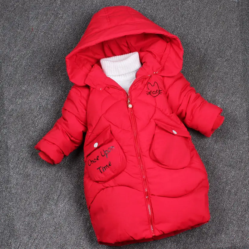 

New Girls Winter Jackets Baby Outdoor Warm Clothing Thick Coats Windproof Children Winter Jackets Kids Cartoon Winter Outerwear
