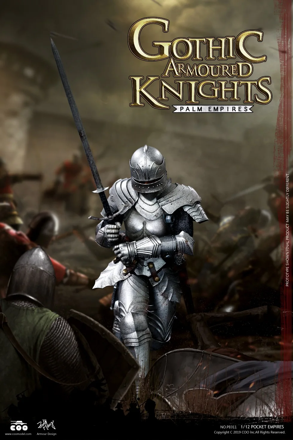 COOMODEL PE011 Карманный EMPIRES Warrior Готический бронированный рыцарь 1/12 фигурка