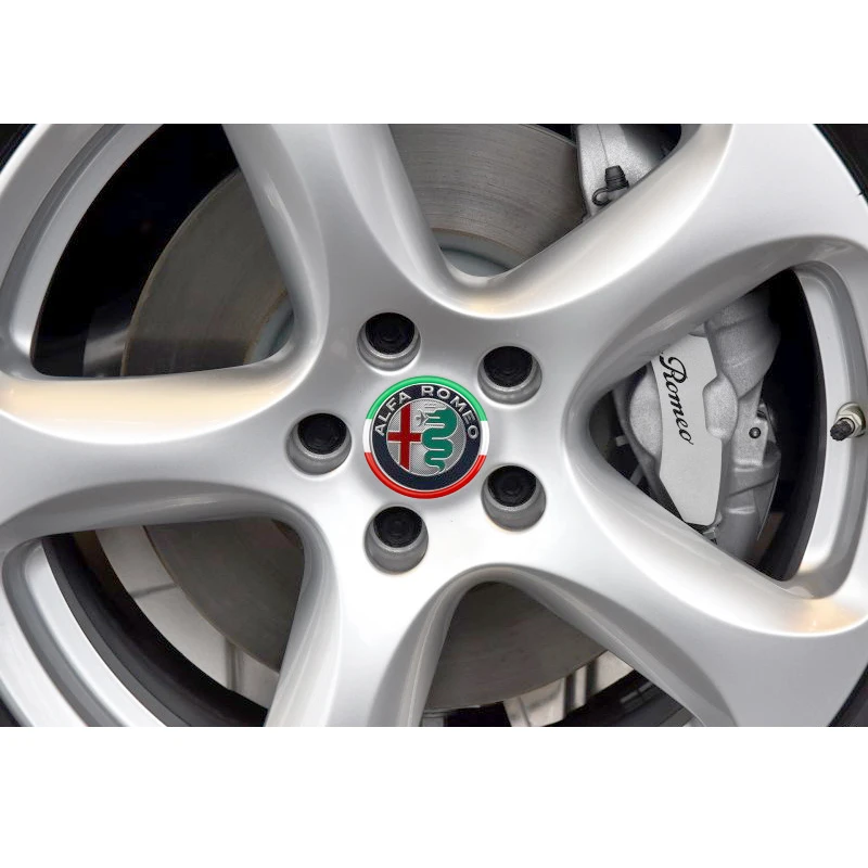 Wheel Hub Covers Wheel Hub Caps 4pcs Car Wheel hub center decorative stickers fit for alfa romeo 159 147 156 giulietta 147 159 mito accessories