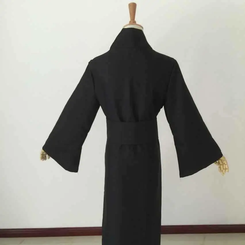 Robes Classic Black Samurai Clothes Men Breathable Underwear Kimono Traditional Japanese Cosplay Yukata Home Pajamas