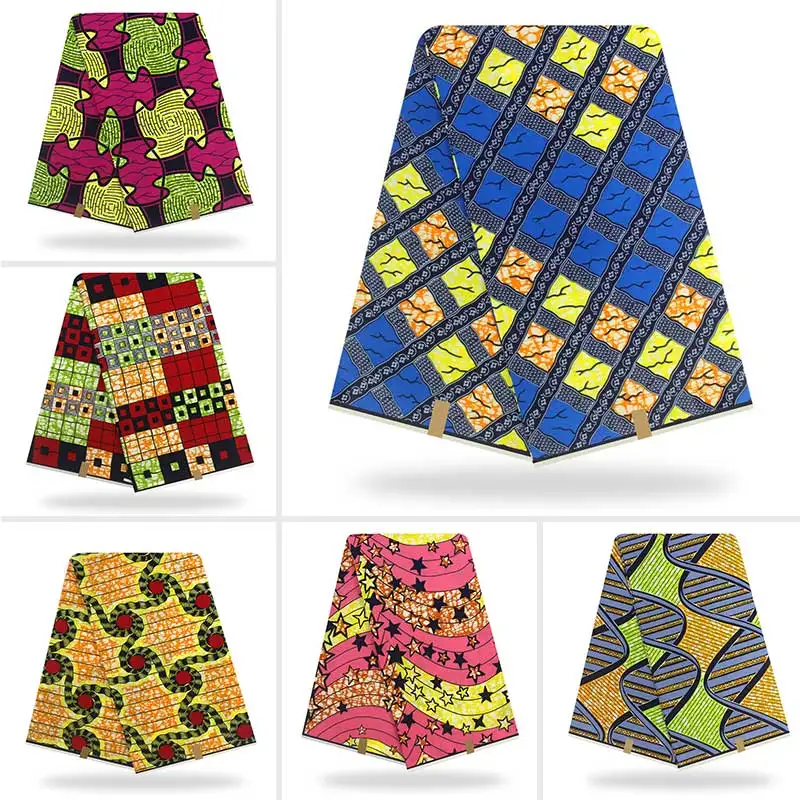 Настоящий воск tissus гарантированный настоящий голландский воск 6 ярдов/лот хлопок tissus воск высокого качества африканские тканевые с принтом