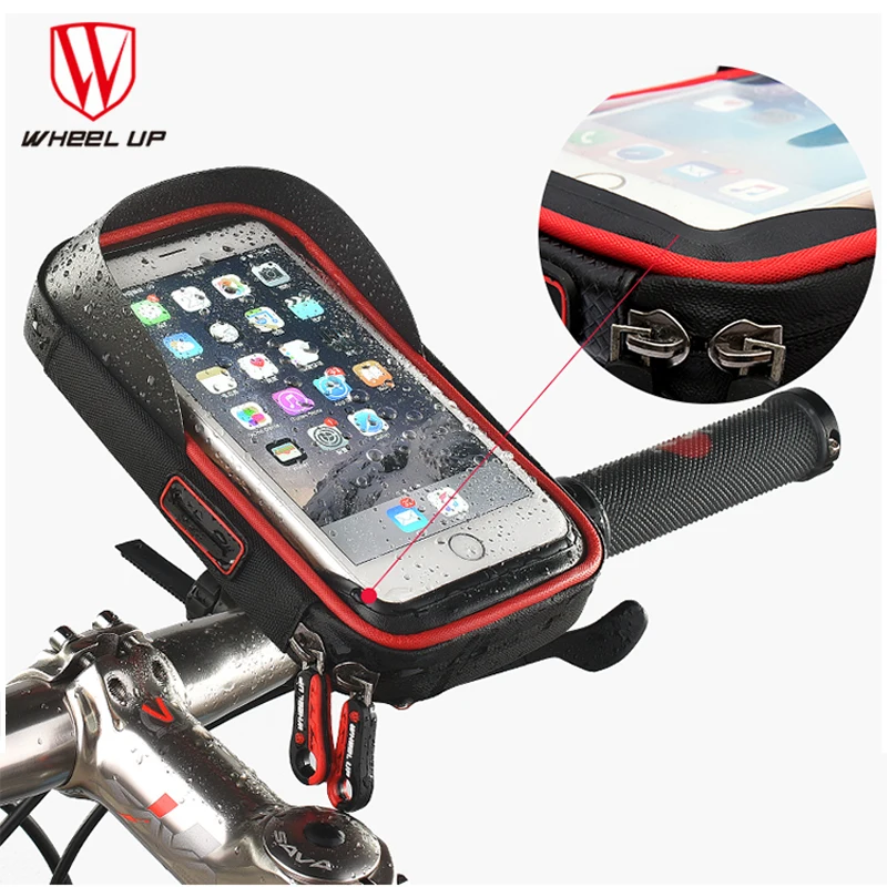 

Bicycle bike Handlebar Bicycle Front Bag MTB Rainproof TPU TouchTube Frame Handlebar Touch Screen Bag 6inch Cycling phone Bag