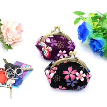 

Japanese Style Vintage Leopard Coin Small Coin Purse Girls Buckle Fabric Coin Purse Fashion Mini Coin Purse