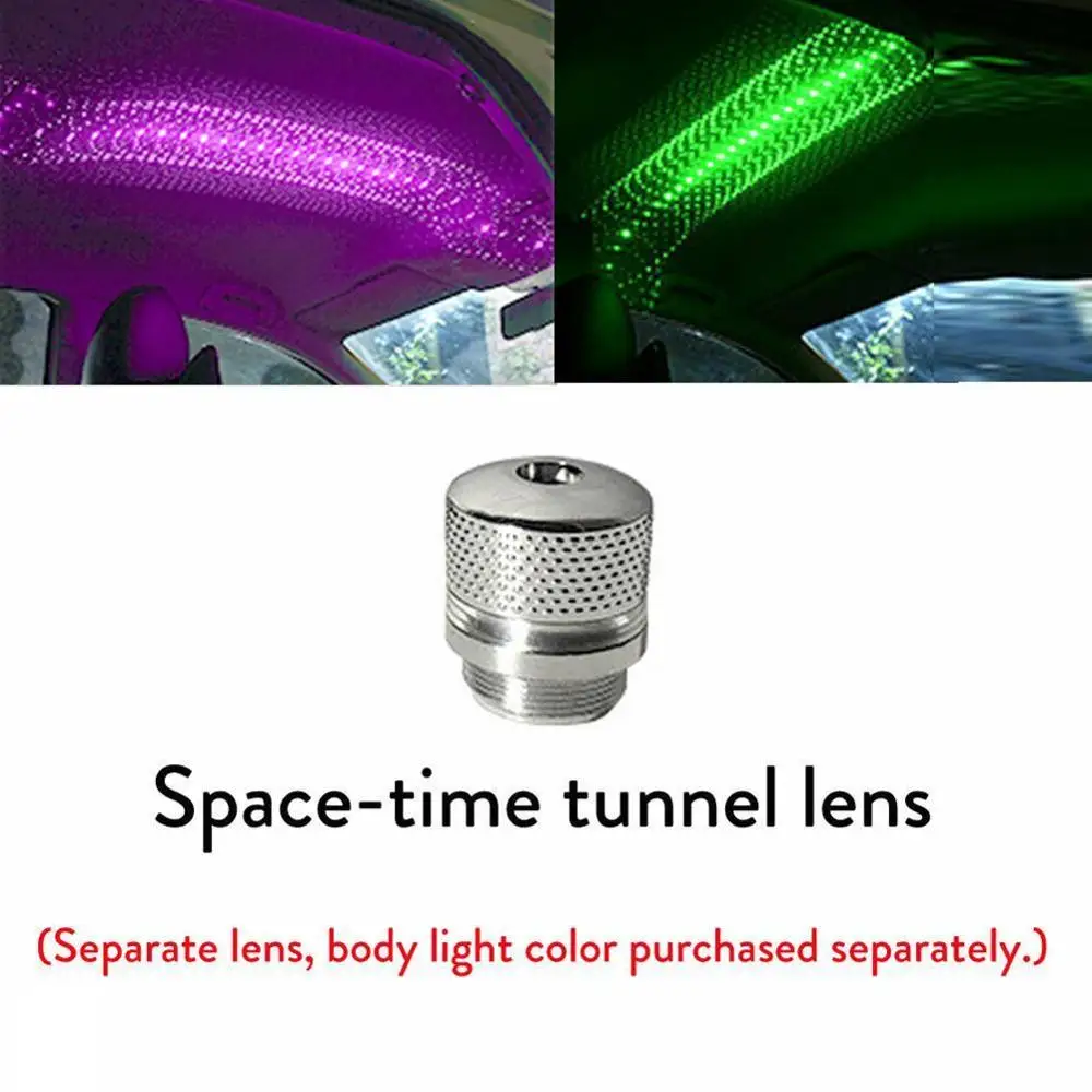 Светодиодный светильник на крыше автомобиля, ночник, проектор, атмосферная Галактическая лампа, USB декоративная лампа, регулируемый светильник, несколько эффектов - Испускаемый цвет: Space time tunnel