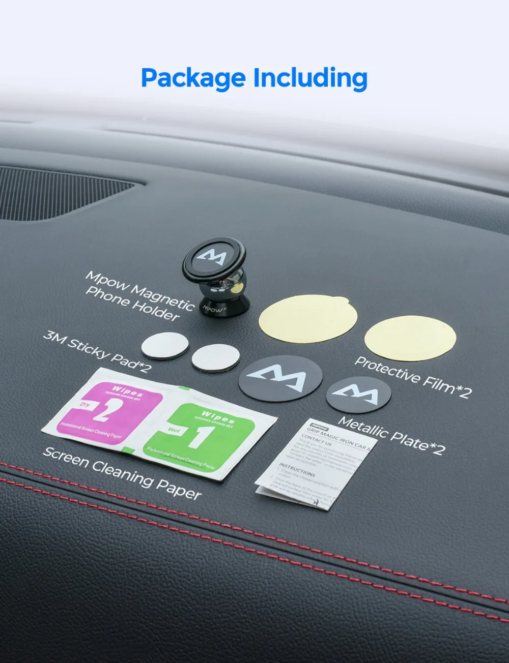 Mpow MCM18 Magnetic Car Phone Holder Universal Car Mount Holder Max Bearing Capacity 250g Phone Holder For iPhone X 876 Plus (8)