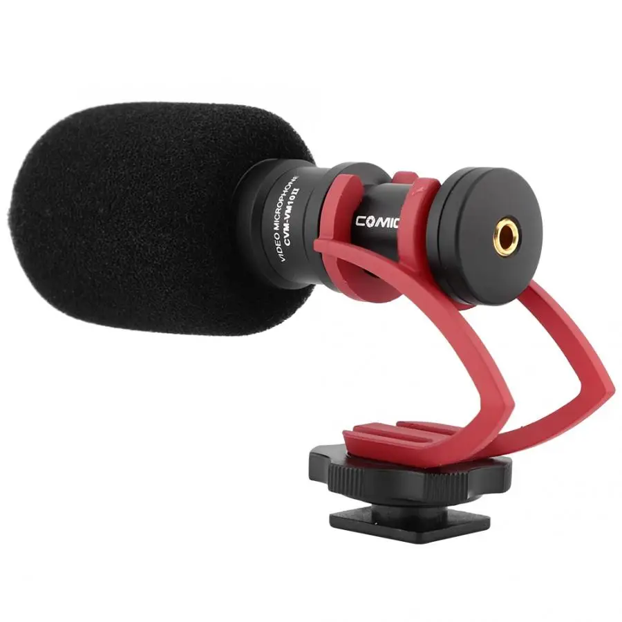 COMICA CVM-VM10II компактный кардиоидный направленный видео микрофон для GoPro Экшн камера микро камера s Смартфон - Цвет: Красный