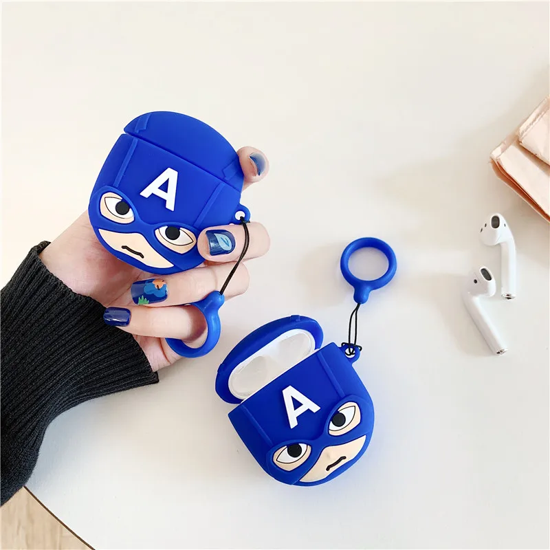 

Cute Silicone Case For Apple Airpods Cover Funny Cartoon Bluetooth Earphone Case For Airpod Headset Charging Box Case