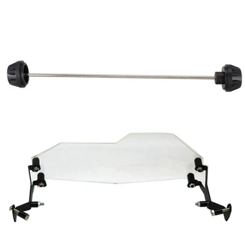 

1 Set Motorcycle Clear Guard Headlight Cover Protector Grill & 1 Pcs Motorcycle Rear Wheel Fork Axle Slider Protection