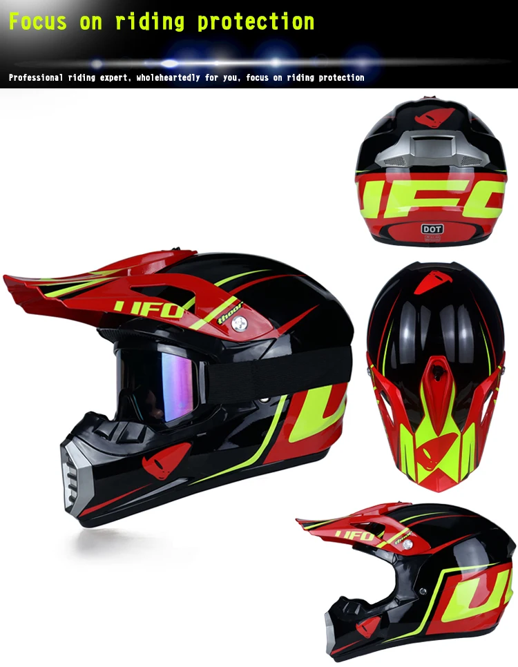 Jeunesse Enfant Casque De Motocross, Unisexe Intégral Hors Route