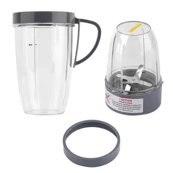 

5PCS Tall Cup Short Cup Lids With Handle Extractor Blade Kit For Juicer Blender Accessories Cup & Blade Replacement Set