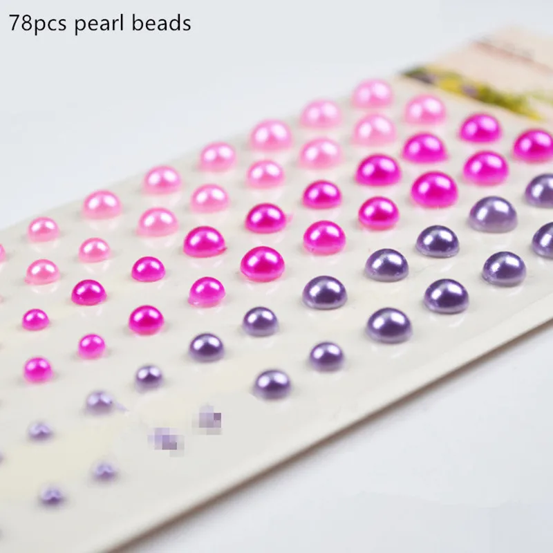 

1 sheet/78pcs Scrapbook sticker enamel dot pearl stickers diary card making decoration diy craft scrapbook material