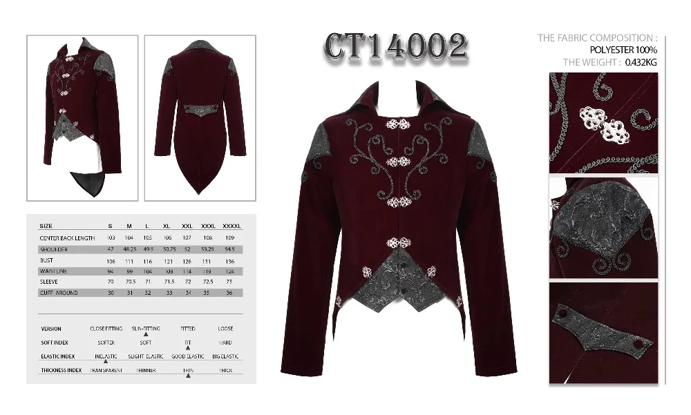 CT14002 SIZE CHART