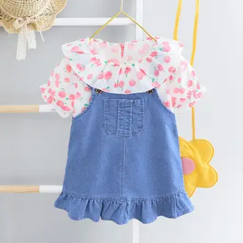 

2020 Summer Girls Baby Sets Print T Shirt and Dress