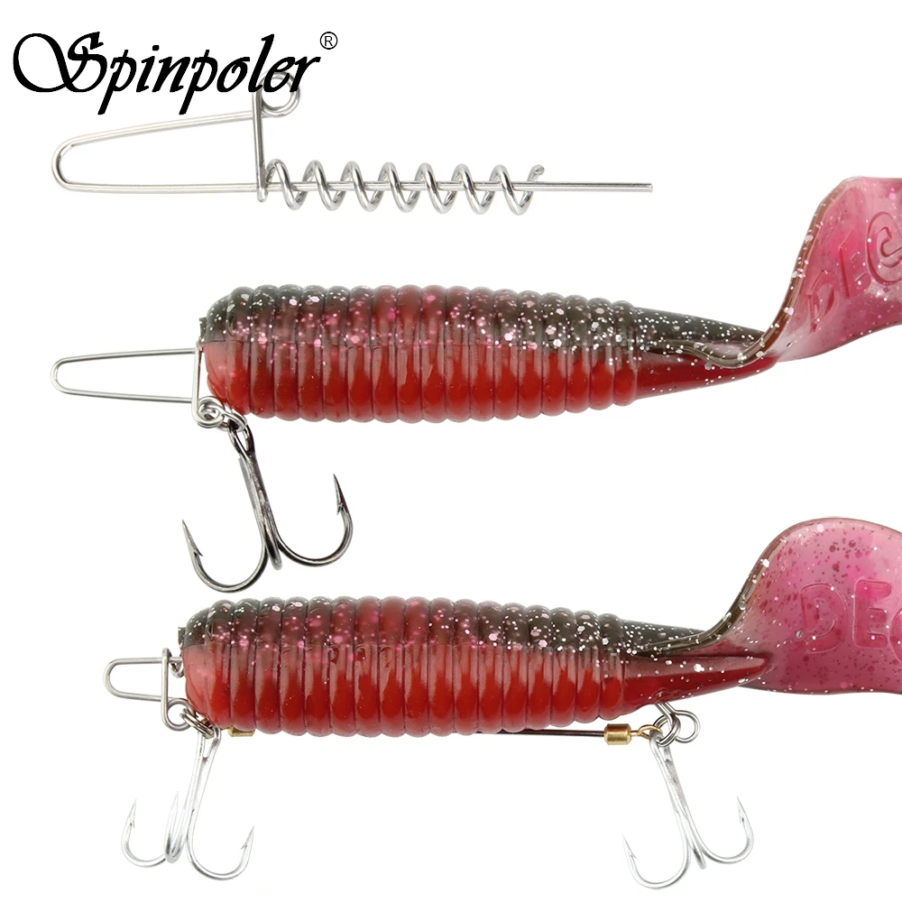 Spinpoler 20 штук мягкие приманки рыболовные крючки-центрирующих штифтов 4 5 см 6