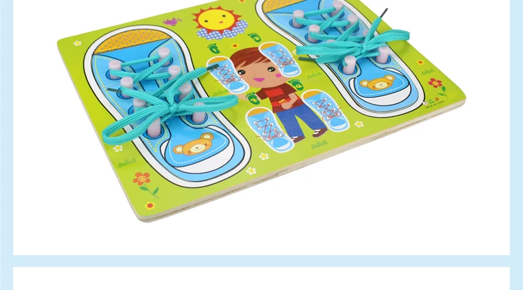 Игрушка для детей 2-6 лет, для раннего обучения, для обучения, для обучения обуви, шнурок, для детей