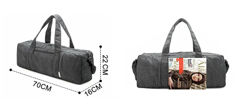Canvas Yoga Mat Bag Fitness Gym Bags For Women Training Gymtas Sports Tas Shouder Pilates Yoga Mat Carrier Bag Solid XA24WA