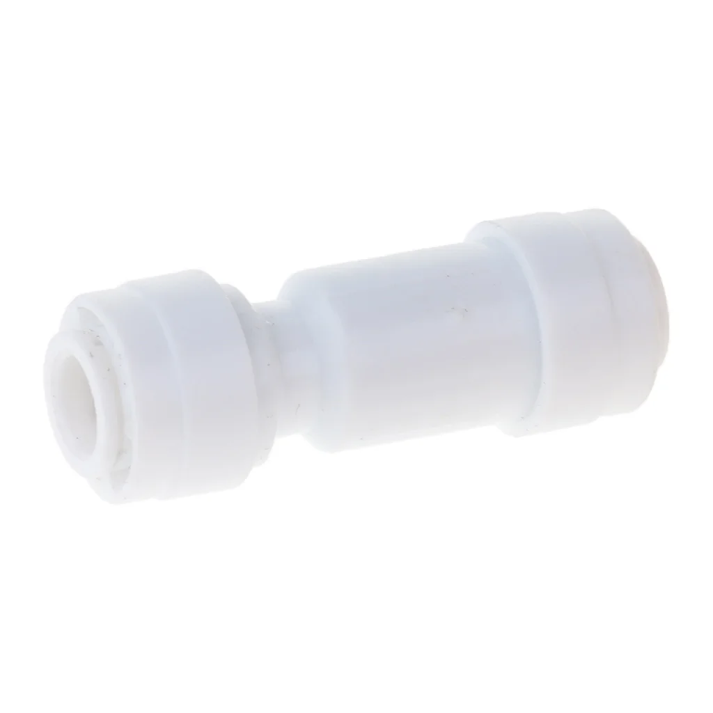 Straight Check Valve 1/4-inch Fitting Connection For Water Filters / RO Systems