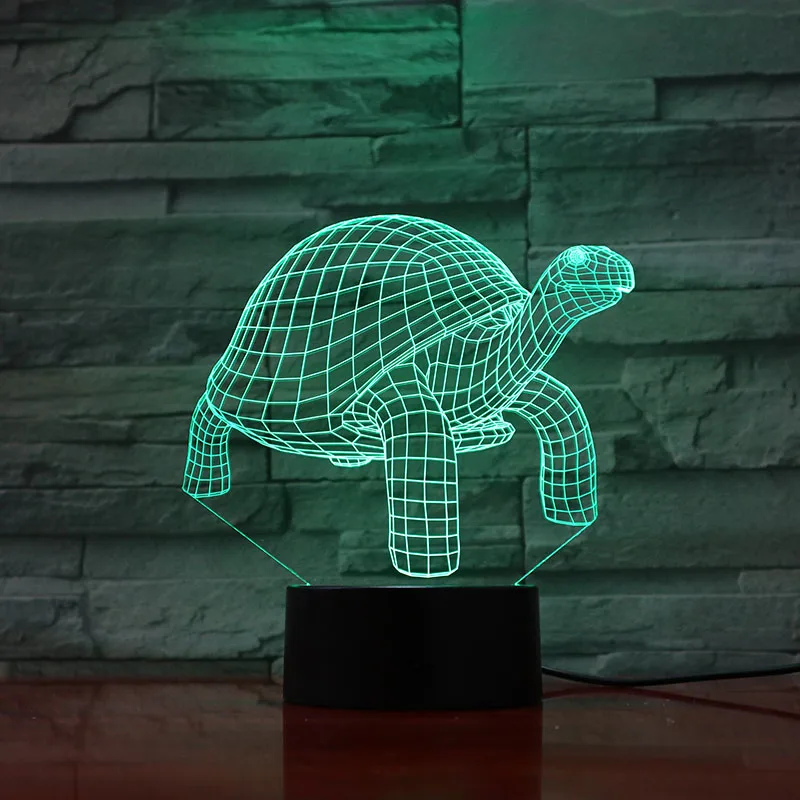 3D-1212 Turtle 16 Colors Table Lamp Led Night Light for Kids Gift Home Decor Novelty Lighting | Лампы и освещение