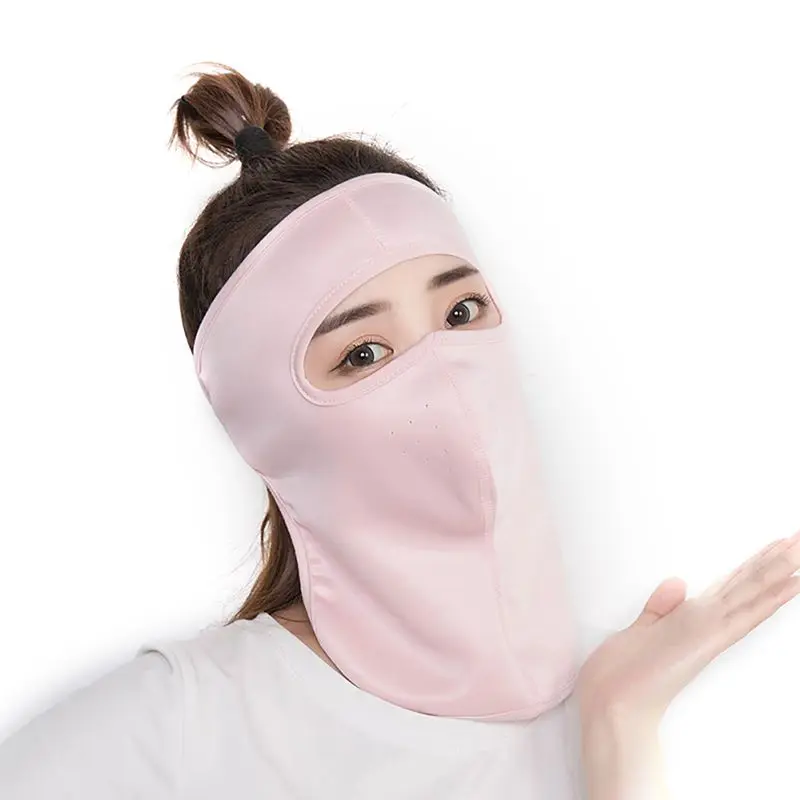 X Full Face Mask UV Protection Sun Shade Breathable Masks Ice silk Neck Protector Cycling Hiking Climbing Sports Accessories - Цвет: X