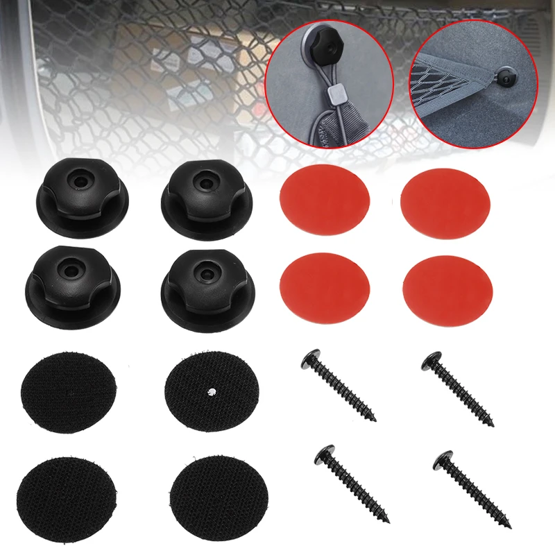16pcs/set Universal Car Trunk Hook Car Luggage Net Mounting Point Rear Cargo Net Hook Car Interior Accessories