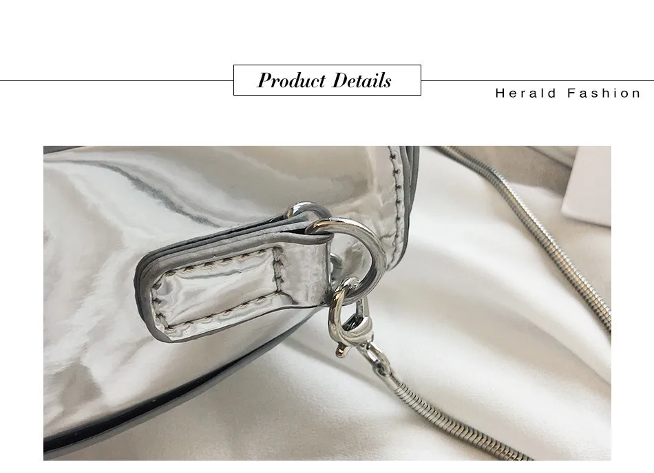 Herald модные женские сумки-мессенджеры, качественная женская сумка на плечо с цепочкой, элегантная блестящая седельная сумка, женская сумка через плечо