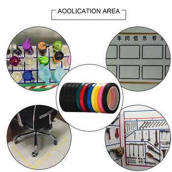 

12 Rolls Heat Resistance Marking Positioning Tapes for Guide Lines Coil Wrapping Whiteboard Gridding Chart Creating 66m/216.54ft