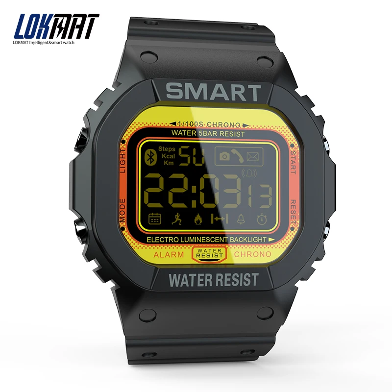 LOKMAT MK22 смарт-браслет водонепроницаемые Bluetooth Смарт-часы напоминание о звонках Цифровые Смарт-часы для iOS Android телефона