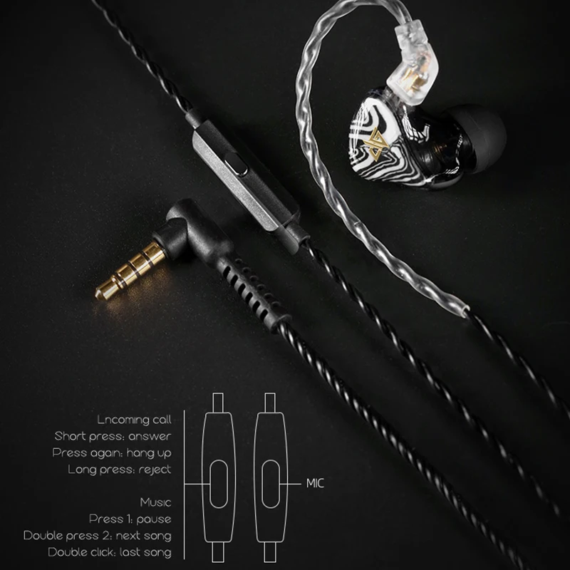 AUGLAMOUR T100 HiFi аудио 8 мм двойной Динамический драйвер наушники вкладыши бас IEM 2Pin 0 78