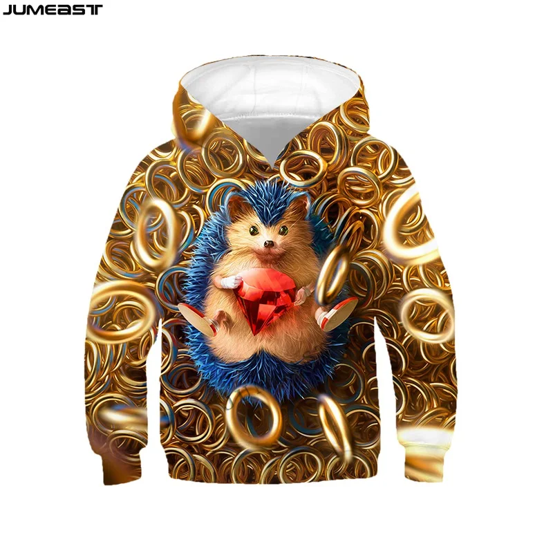 

Jumeast Men Women 3D Children Sweatshirt Hip Hop Lovely Animal Hedgehog Long Sleeve Kids Cap Hoody Sport Pullover Hoodies