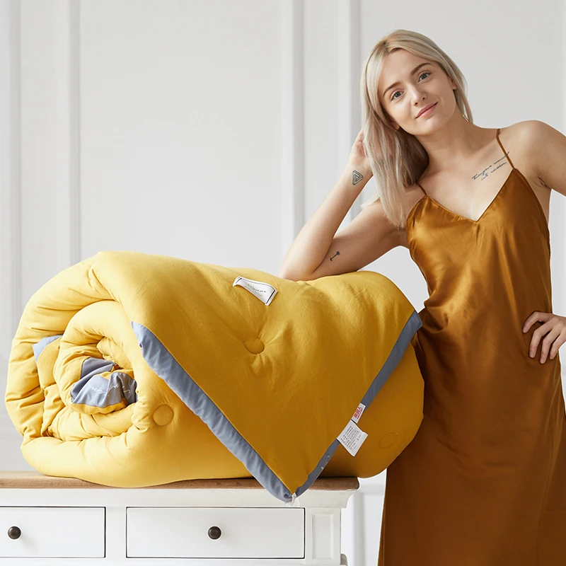 2-4kg High Quality Winter Quilt Cheap Comforter Blanket Duvet Filling Cotton Cover Twin Single Queen Supper King Size CF photo
