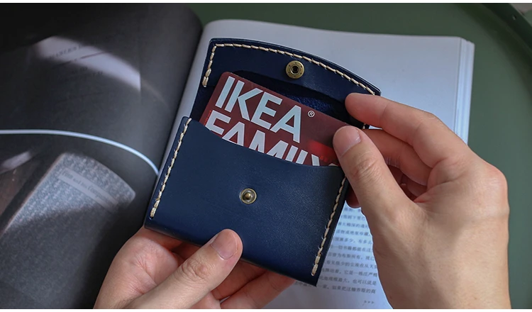 Бизнес бедж первый слой кожа ручной работы винтажные Hasp Кошельки для кредитных карт маленькие кошельки монета сумка мини сумка для изменения