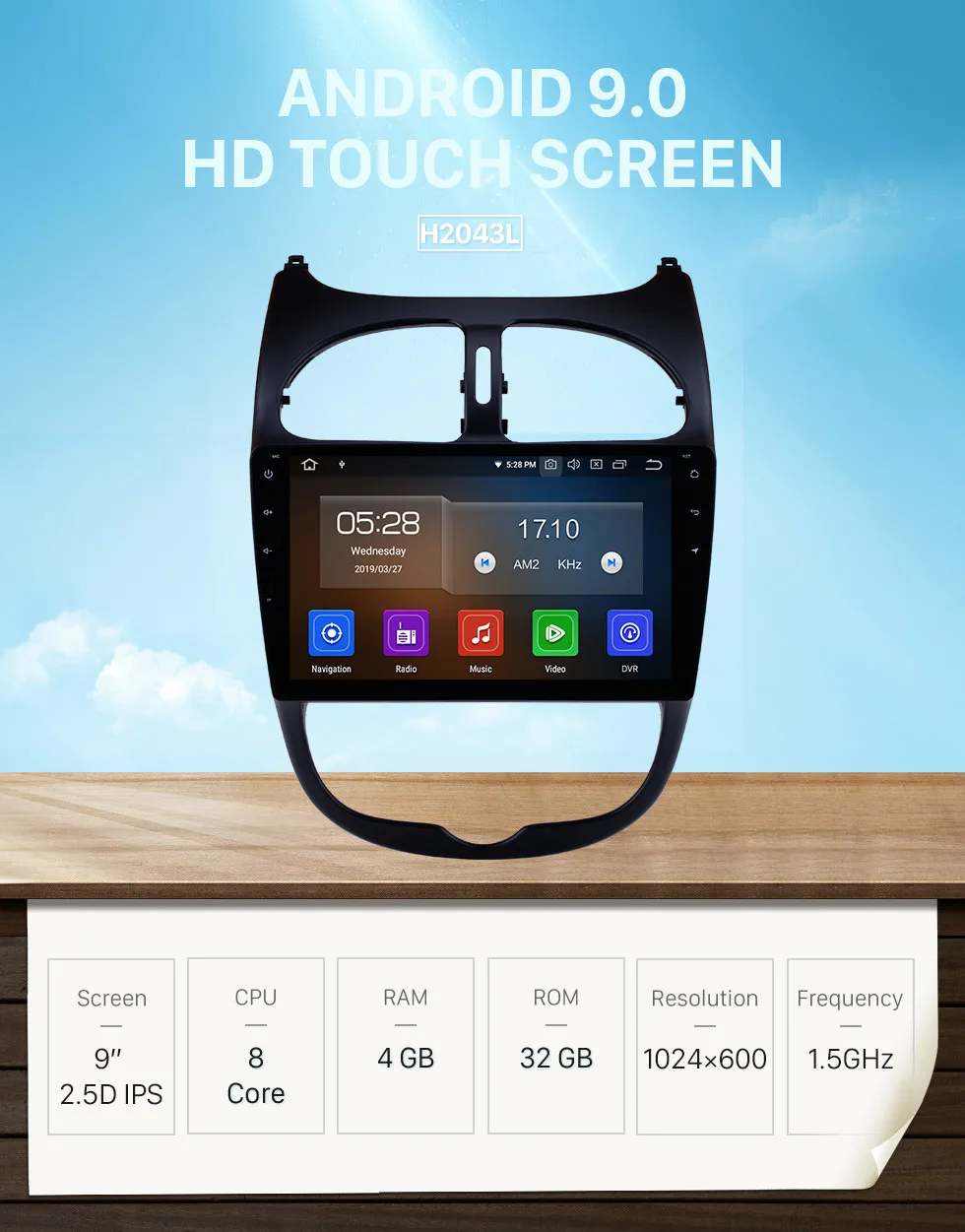 Perfect Seicane Android 9.0 9 inch Car Autostereo for 2000-2016 PEUGEOT 206 Head unit GPS Navi Radio SWC Bluetooth FM Mirror Link Wifi 0
