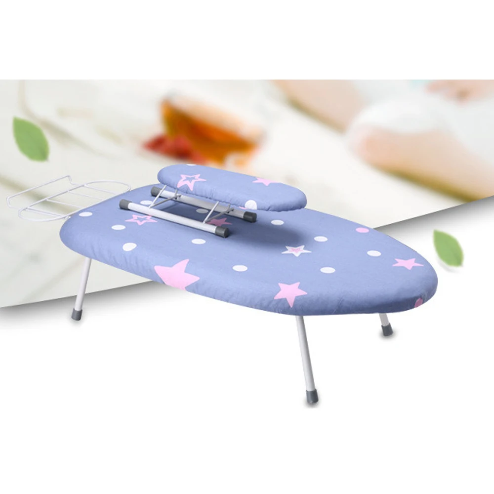 

1 Big + 1 Small Ironing Board with Iron Rest Coated Thick Padding Resists Scorching Durable For Ironing Cloth Sewing Tools